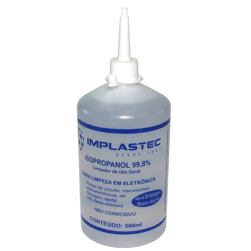 ALCOOL   ISOPROPILICO 500ML C/BICO APLICADOR IMPLASTEC