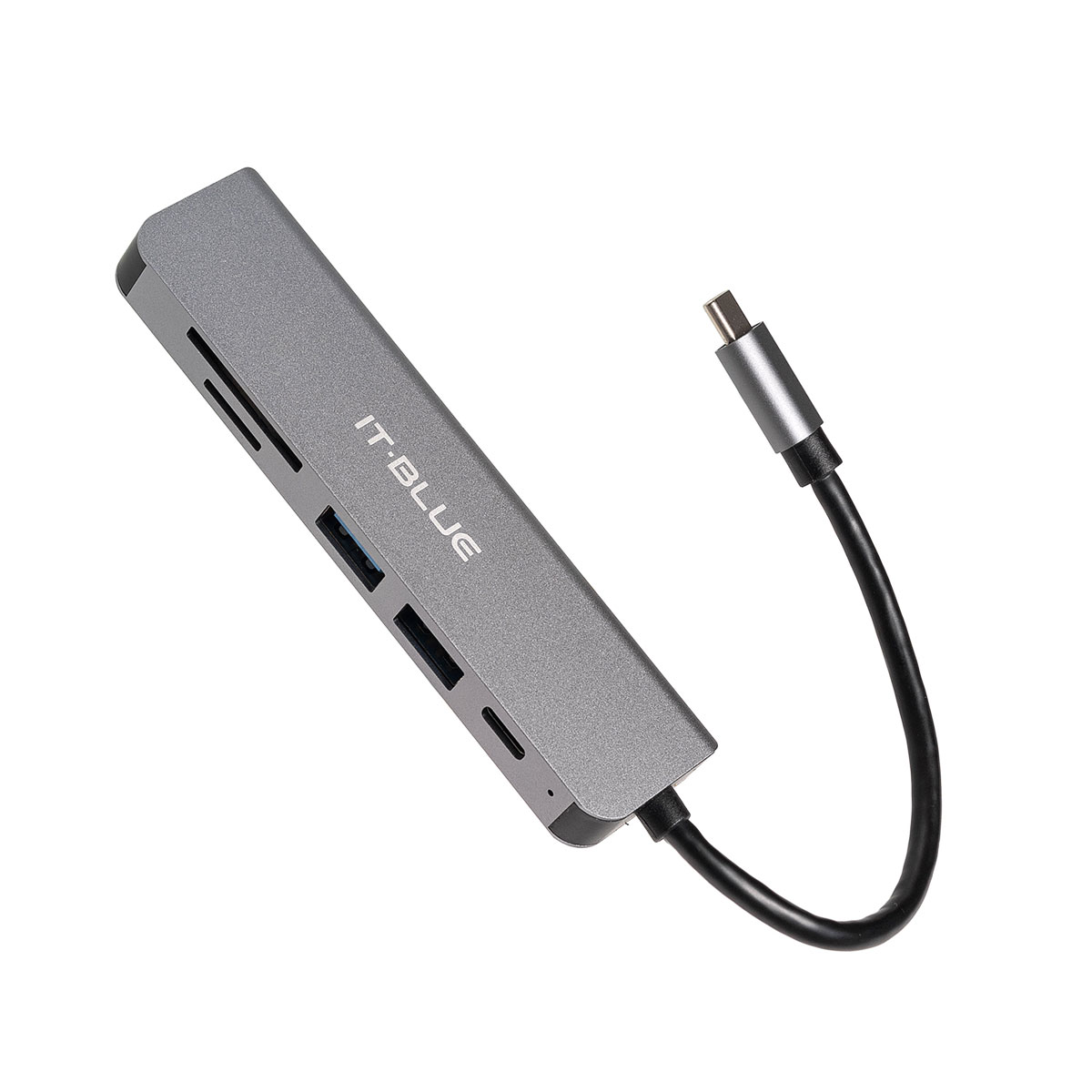 HUB TIPO C MULTIPORTA 6 EM 1 PARA MACBOOK HDMI 4K USB 3.0 SD/TF/PD LE-4137
