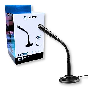 MICROFONE   DE MESA COM FIO CABO 1.50M ONISTEK MC807