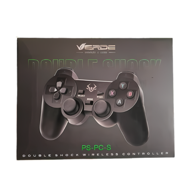 CONTROLE   JOYPAD DUAL SHOCK PRETO PS-PC-S SEM FIO VERDE