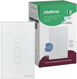 INTERRUPTOR SMART WI-FI TOUCH 3 TECLAS EWS 1003 BR - INTELBRAS
