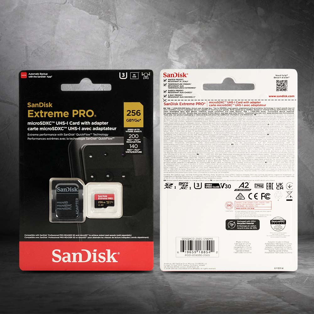 CARTÃO DE MEMÓRIA EXTREME PRO 4K 256GB SDSQXCD-256G-GN6MA - SANDISK