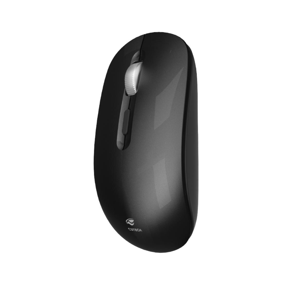 MOUSE SEM FIO RECARREGAVEL M-W80BK PRETO C3 TECH