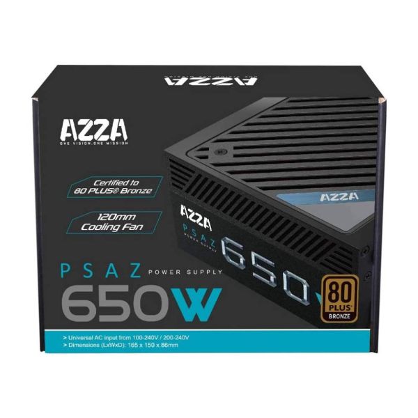 FONTE ATX 650W REAIS 80PLUS BRONZE PSAZ-650W AZZA