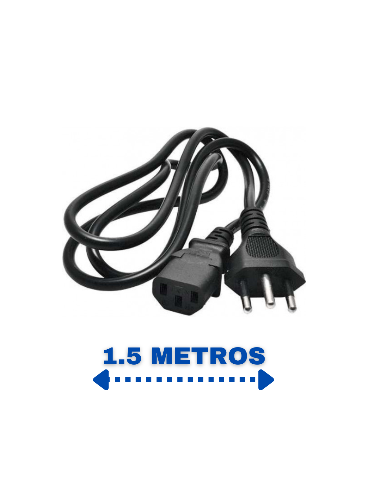 CABO DE FORCA PADRÃO 3P 0.75MM2 DE 1.50M MEGATRON OEM