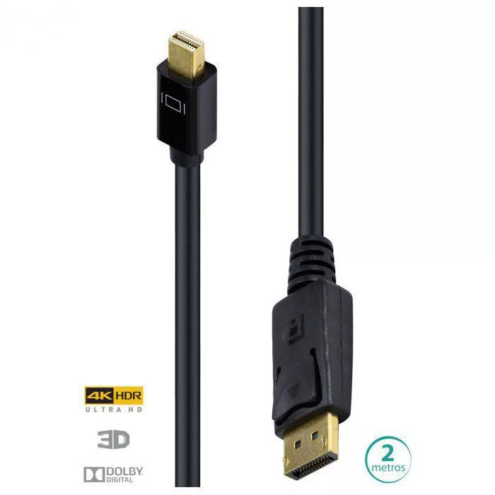 CABO DISPLAYPORTx MINI DISPLAYPORT U. HD 4K 1.3V 120HZ 2m DPMDP13-2 29267 VINIK@