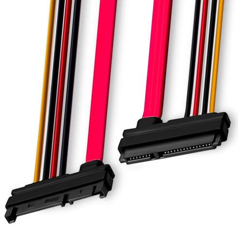 CABO EXTENSOR SATA 7P + 15P MACHO X FEMEA (D-CIC06) - 45CM