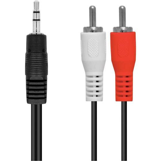 CABO AUXILIAR AUDIO 2 RCA X P2 3.5 STE 2R35S-15 AVULSO