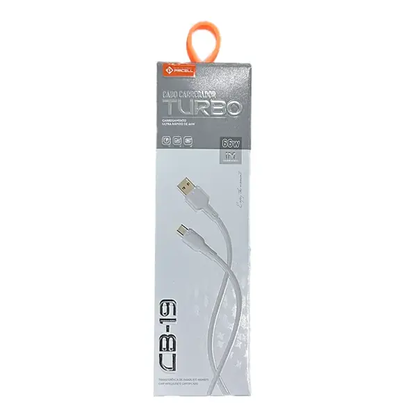 CABO DE DADOS USB PMCELL TIPO-C TURBO 1M 66W (6A) CB-19