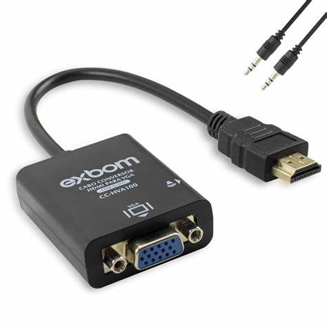 ADAPTADOR   CABO CONVERSOR HDMI PARA VGA FEMEA C/ AUDIO REF 100