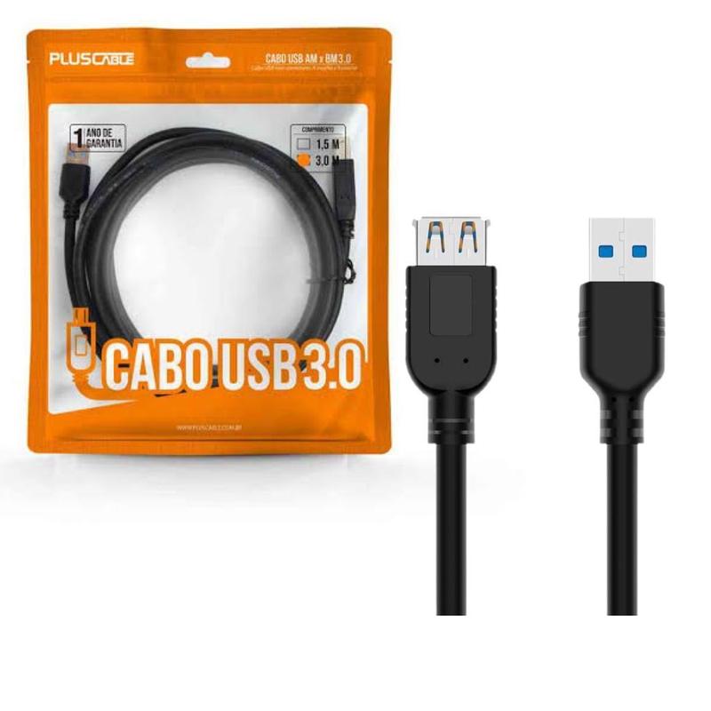 CABO EXTENSOR USB 3.0 AMxAF 3,0m USBAF3030 PLUS CABLE