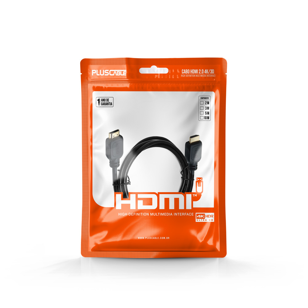 CABO HDMI 2.0 ULTRA HD 4K 2m PC-HDMI20 PLUS CABLE@