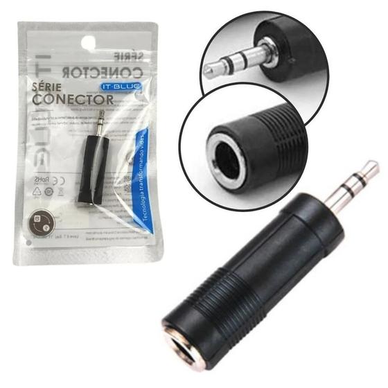 ADAPTADOR CONECTOR P2 MACHO X P10 FEMEA LE-5533 IT-BLUE