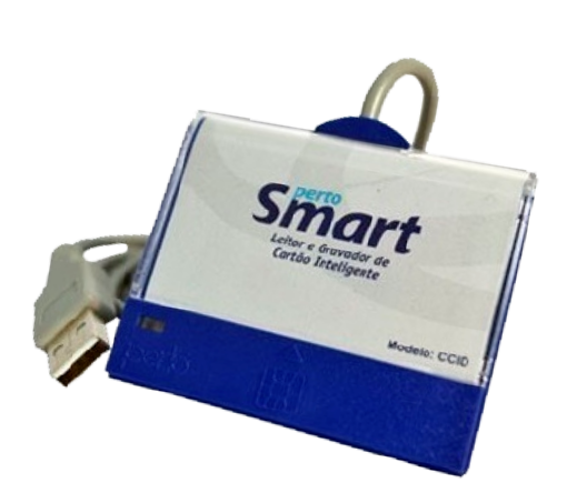 LEITOR E GRAVADOR AUTOMAÇÃO CARTAO SMART CCID AZUL PERTO