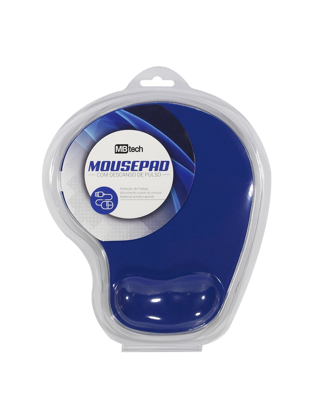 MOUSE PAD COM DESCANSO DE PULSO(EM GEL) E BASE ANTIDERRAPANTE MB84200/GB54200 MBTECH