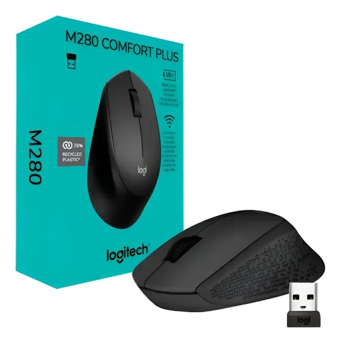 MOUSE OPTICO WIRELESS PRETO m280 LOGITECH