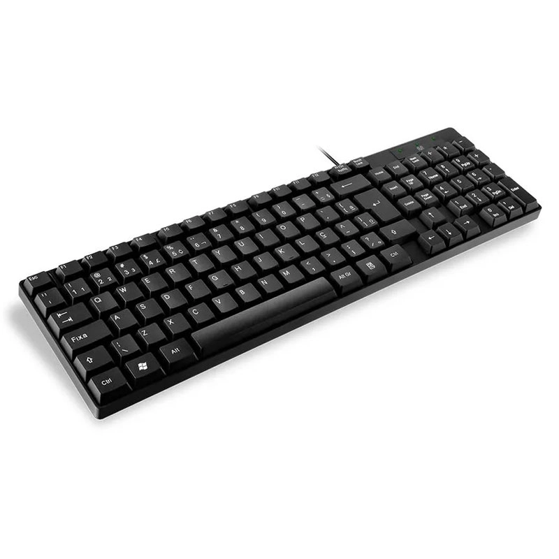 TECLADO BASICO SLIM TF100 LASER PRETO USB TC193 MULTILASER