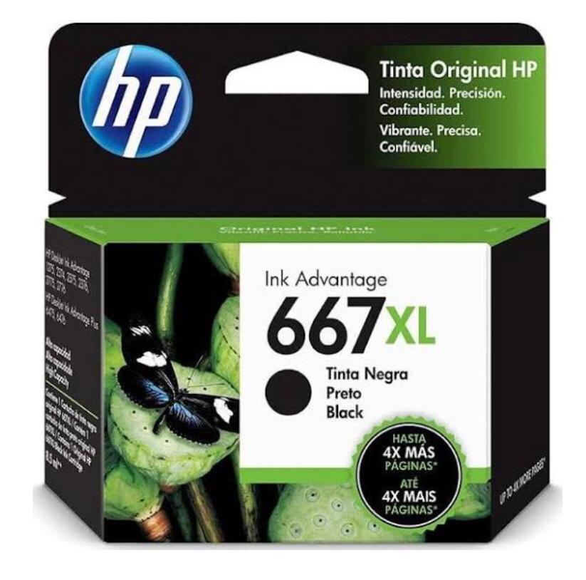 CARTUCHO HP 667XL PRETO 3YM81AB 8,5 ml