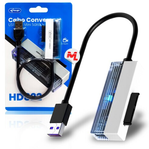 Cabo Conversor Usb 2.0 x Mini Sata (KP-HD822)