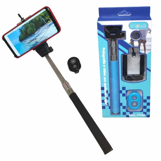 BASTÃO SELFIE MONOPOD COM CONTROLE BLUETOOTH SEL-7139 INOVA